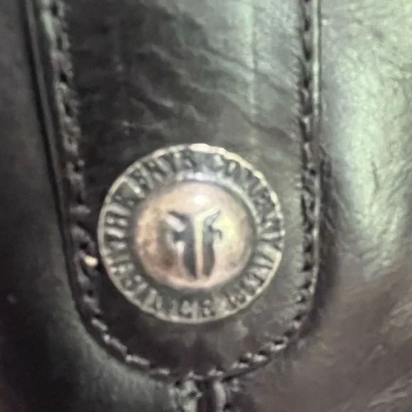 Frye Melissa Button Tall Black Leather Riding Boots Classic Fall Staple - Picture 14 of 16